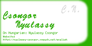 csongor nyulassy business card